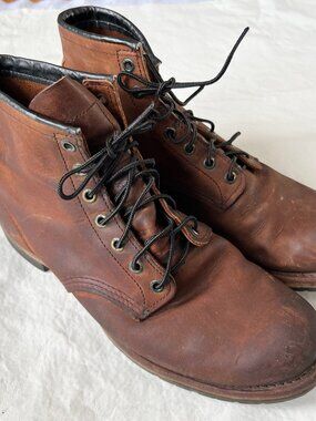 Red Wing Shoes Boots Beckman Round 4579 brown leather lace up 6" mens US 9.5 D